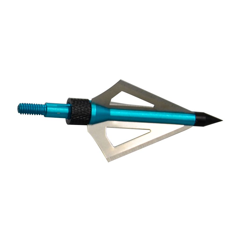 2021 100 Grain Archery Blue Broadheads Hunting Arrow Tips 3 Razor Sharp