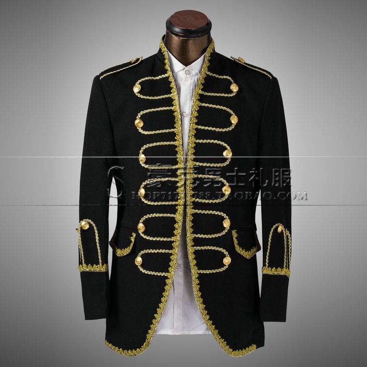 black and gold formal wear for men