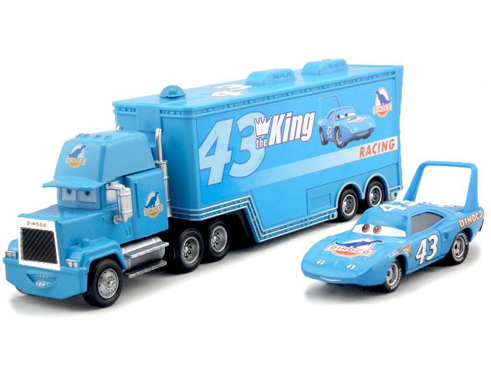 2019 2016 Cars Pixar 43 The King Dinoco & Mack Hauler Truck Diecast
