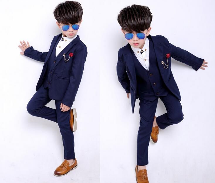 بدلة الأطفال مجموعات أزياء أطفال عرس اللباس الكامل بنين 3 قطع الدعاوى النمط الأوروبي أزياء قميص سترة بنطلون بدلة أطفال حزب البدلة الرسمية 2020 من Abchouse 143 27ر س موبايل Dhgate