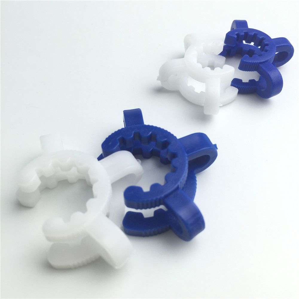 2021 Plastic Keck Clip 14mm 18mm Blue White Joint Keck Clips For Glass