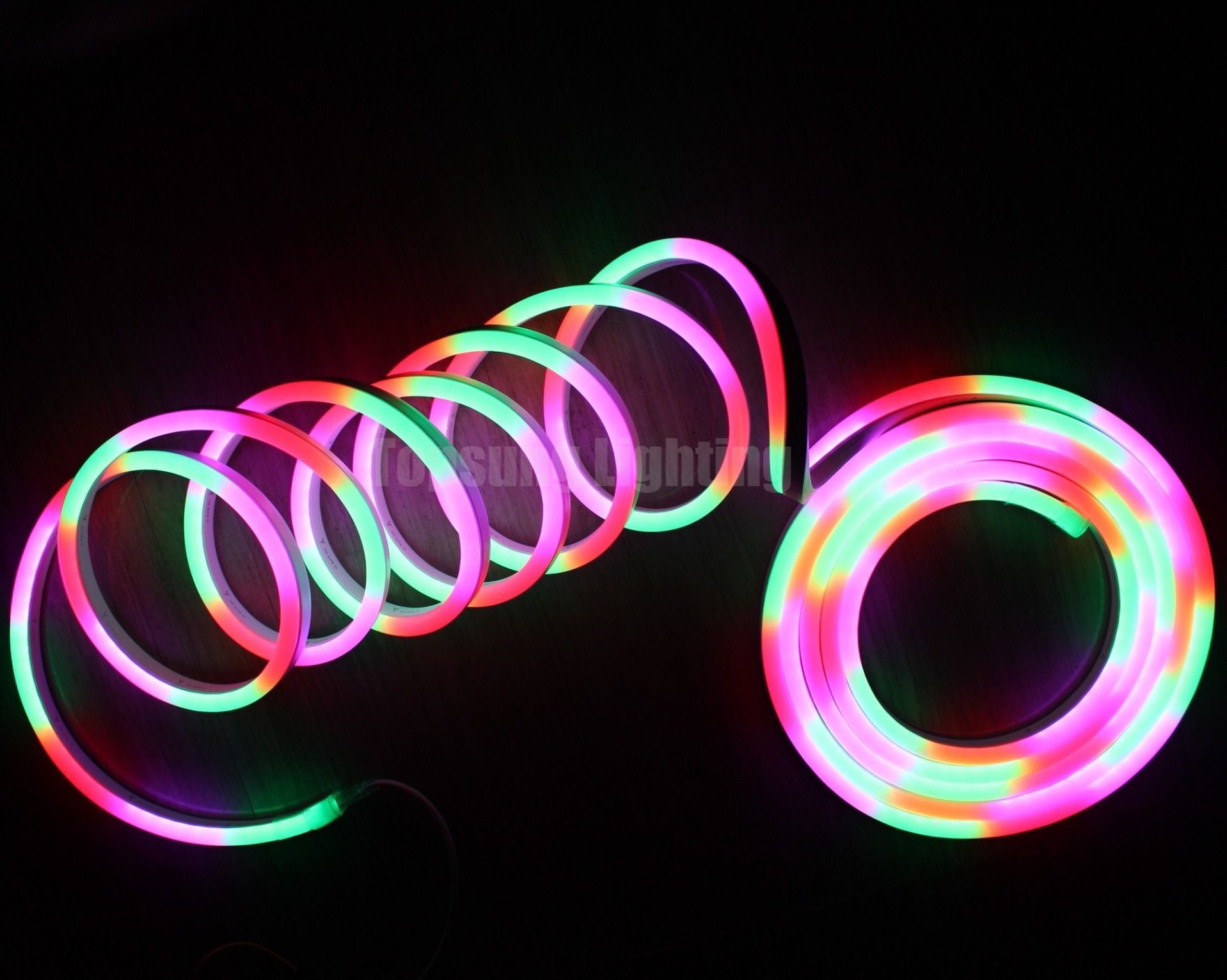 10m reel magic 24v led digital dynamic neon flex 60smd m dmx 512