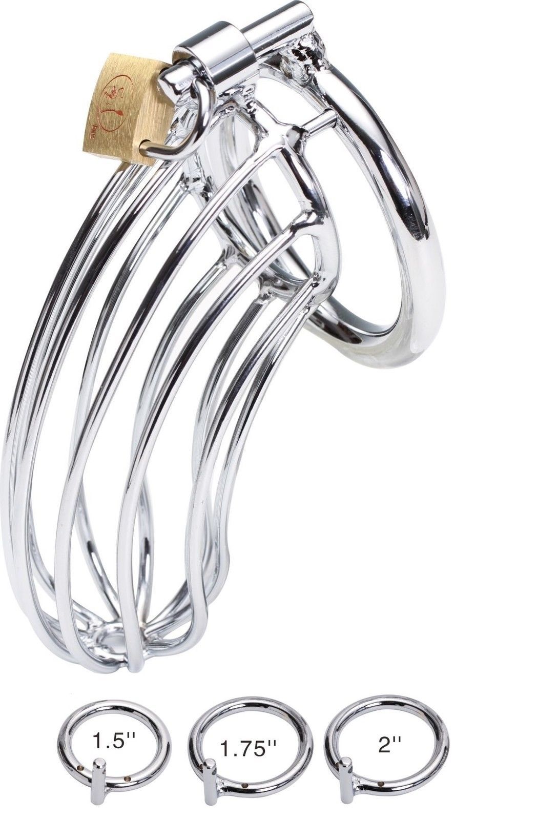 metal male chastity cage device belt restraint cbt lock bondage