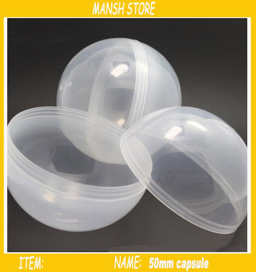 2021 50mm Empty Transparent Plastic Ball For Vending Machine Empty