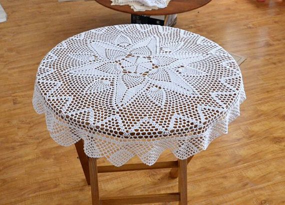 crochet table round cloth handmade nice pattern decoration dhgate napkins tablecloths larger