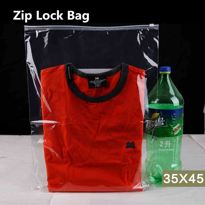 2020 35x45cm Clear Plastic Garment Zip Lock Reusable Dress Packaging