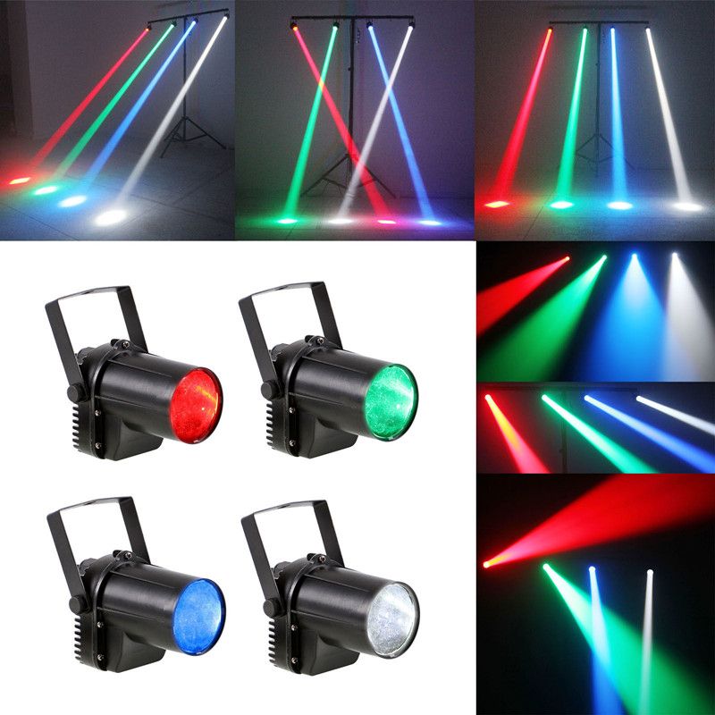 New Disco Stage Lighting LED Spotlight Mount Pinspot DJ Effect Stage