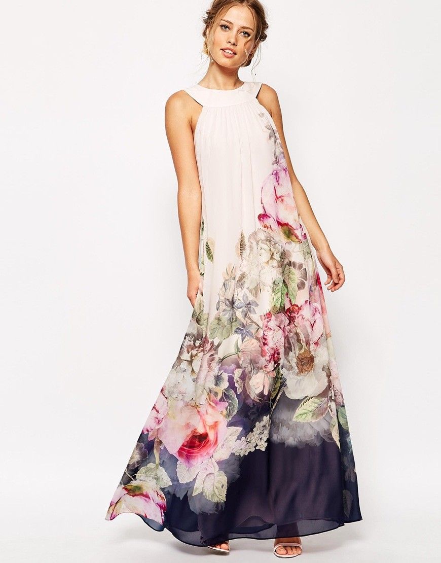 Acquistare Abito Lungo Sezione Vestito Stampato Floreale Dei Vestiti Da  Sera Del Collo Halter Floreale Lungo Tratto Del Big Swing Dress TC0065  Economico | Consegna Veloce E Qualità | DHgate Italy
