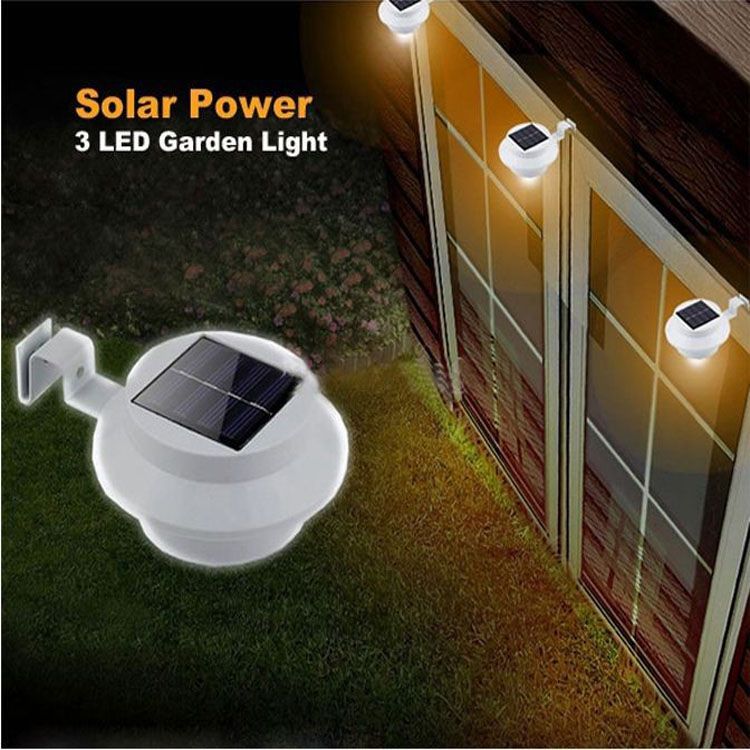 Outdoor Solar Powered 3 Led Light Fence Roof Gutter Garden Yard Wall Outdoor Solar Powered 3 Led Light Fence Roof Gutter Garden Yard Wall Lamp Street Lighting Energy Saving Lights From China