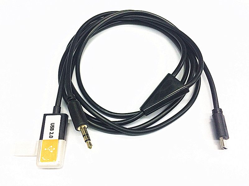 3.5mm Car Stereo Aux Audio Micro USB Sync Data Charger Cable For
