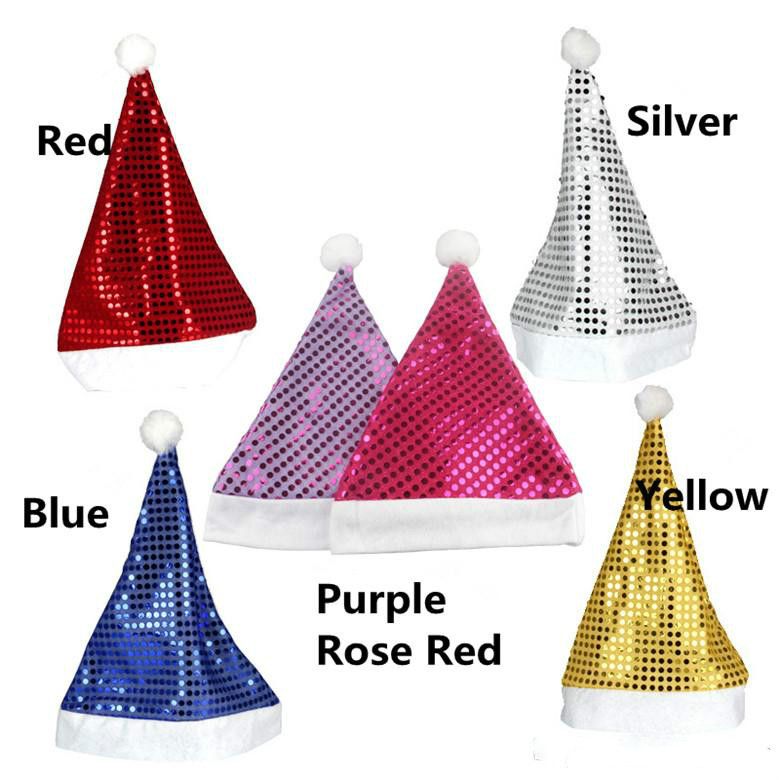 Christmas Party Hat Ideas Part - 48: New Years Christmas Party Santa Claus Hat Adult Christmas Hat With Paillette Christmas Decoration Party Hat Diy Party Hat Dog From Venus2013, $1.02| Dhgate.