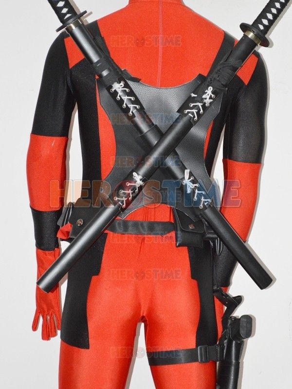 2 pieces hot sale deadpool classic halloween costumes cosplay accessories high quality wood sword women men kids - Classic Mens Halloween Costumes 2 pieces hot sale deadpool classic halloween costumes cosplay accessories high quality wood sword women men kids - Classic Mens Halloween Costumes