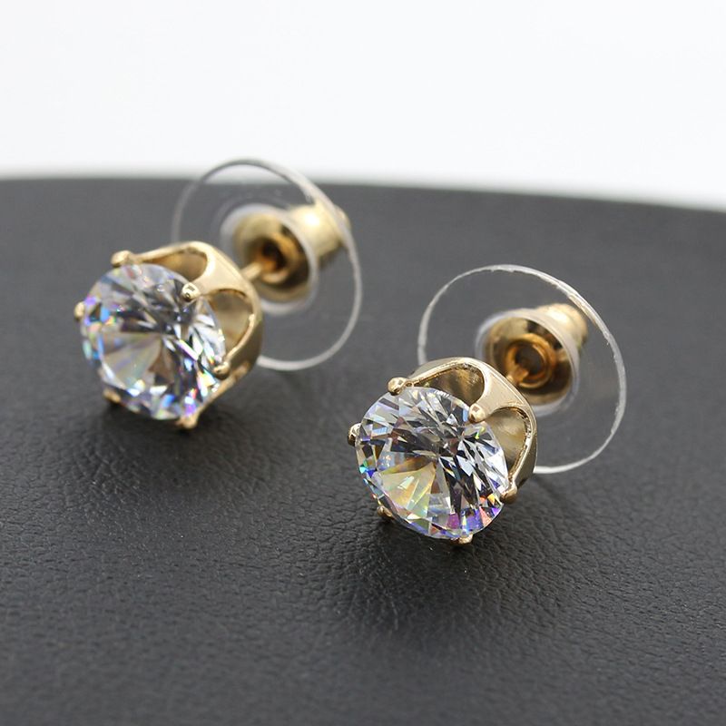 Online Cheap Earrings For Women Wholesale Brand Fashion Jewelry Gold Filled Round Zirconia ...