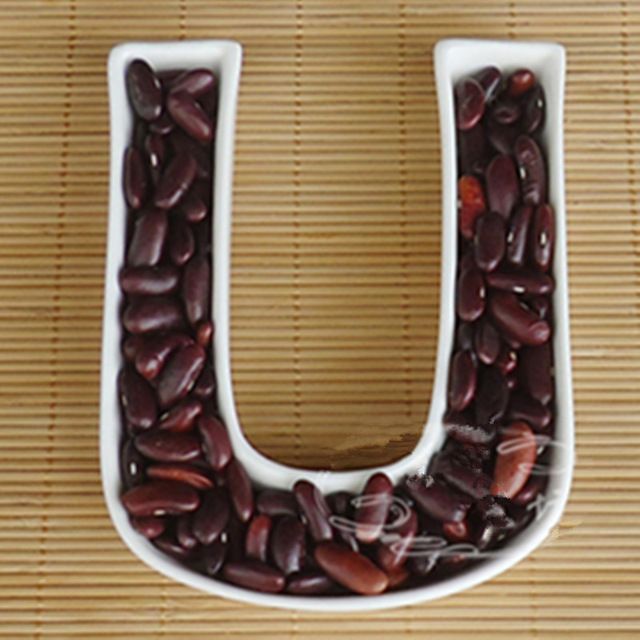 Ceramic Letter Dish White Festa Wedding Reception Letter U Ivy