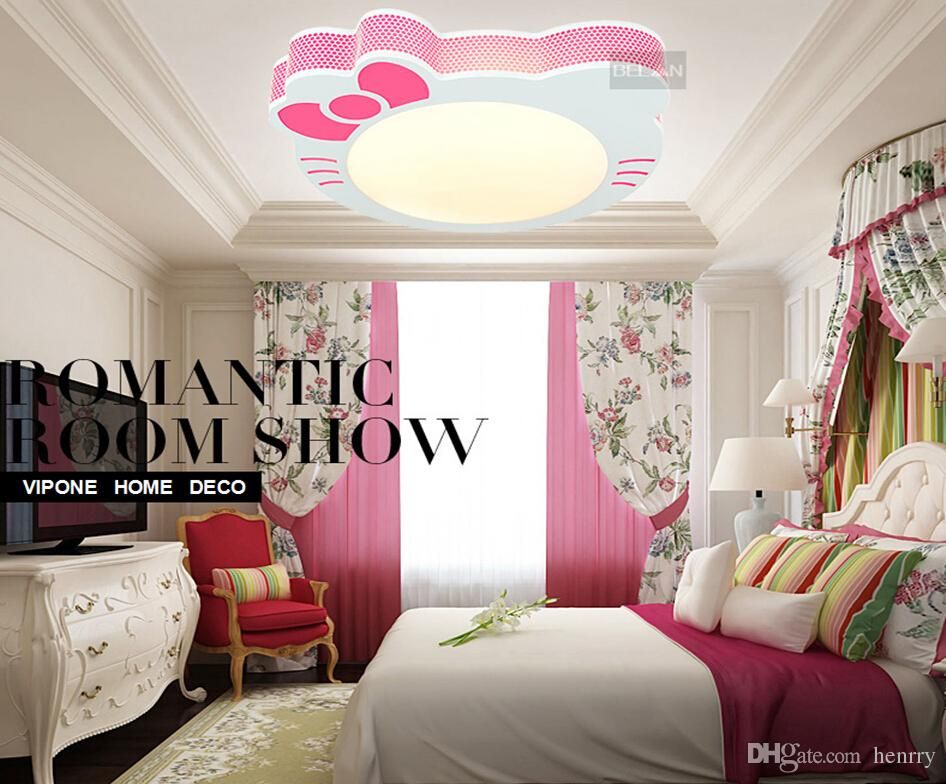 Girls Bedroom Lighting Multicolor May Choose Led Ceiling Cartoon Wooden Light Fixtures Best Flush Mount Rectangle Fixture
