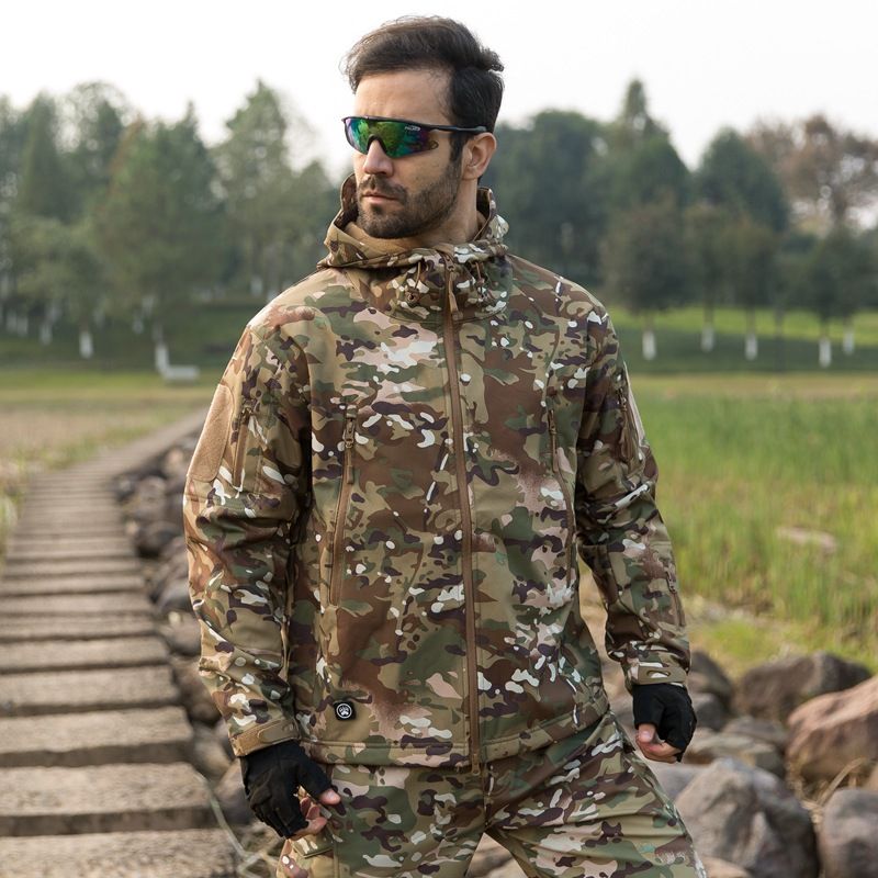 Compra Ejército Camuflaje Hombres Abrigo Chaquetas Tácticas Hombres  Impermeables Cazadora Impermeable Caza Ropa Ropa Al Aire Libre Piel De  Tiburón Chaqueta De Invierno Barato | Entrega Rápida Y Calidad | Es.Dhgate