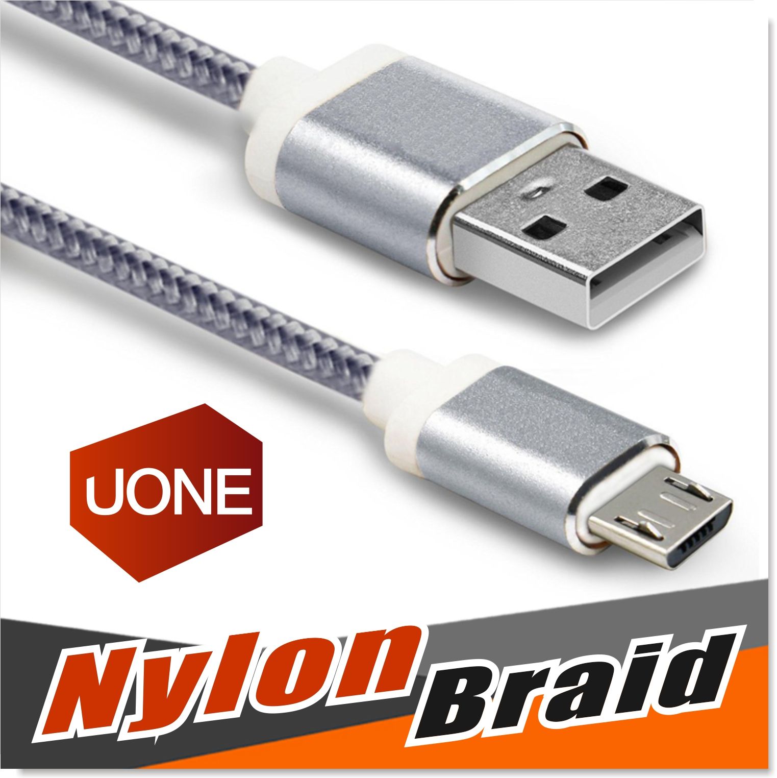 For Samsung Galaxy S7 I6 Micro USB Cable Nylon Braided 4ft Cable High