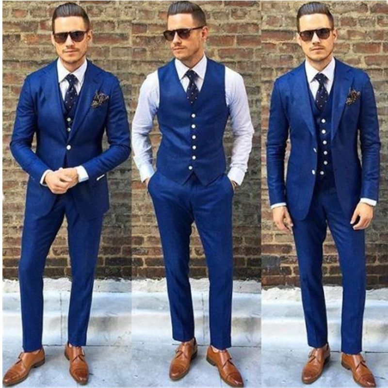 2019 High Quality Blue Men'S Wedding Dress, Men'S Evening Dress Custom ...