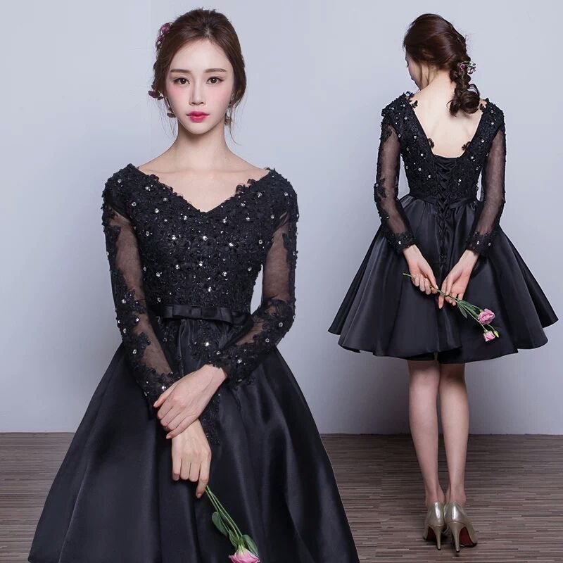 Black Dress with Sleeves