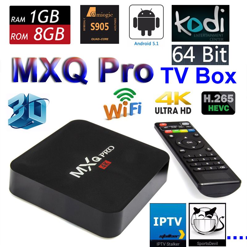 S905W MXQ PRO Android TV BOX Quad Core Rockchip RK3229