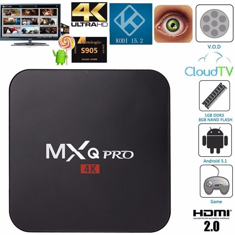 MXQ Pro 4K Amlogic S905 Android 5.1 TV BOX 1GB/8GB Gigabit