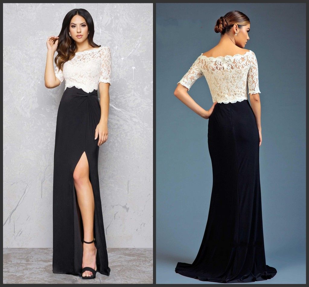 Fashion week Lace Black evening dress for woman Fashion style Lace Black evening dress for lady