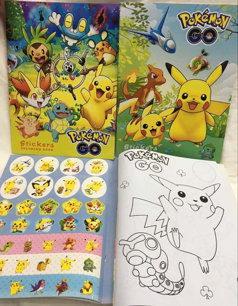 Hot Sale Pocket Monsters Pikachu Stickers Coloring Books Kid Painting Book Stationery Study Creative Set Cartoon Toy Childrens