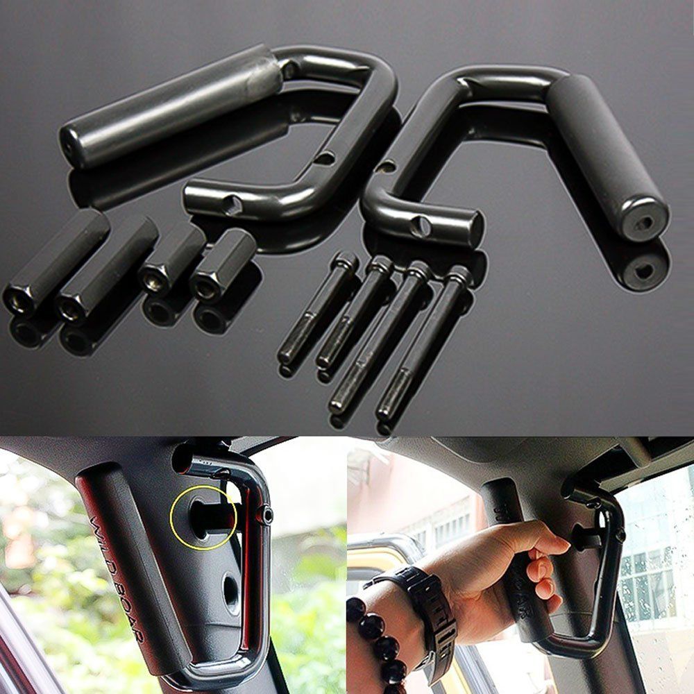 Black Grab Bar Front Grab Handle For Jeep Wrangler JK Sahara Sport