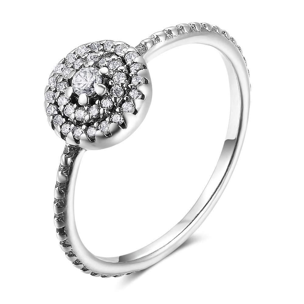 A Sterling Silver Pandora Rings Cubic Zirconia Rings Simulated Diamonds