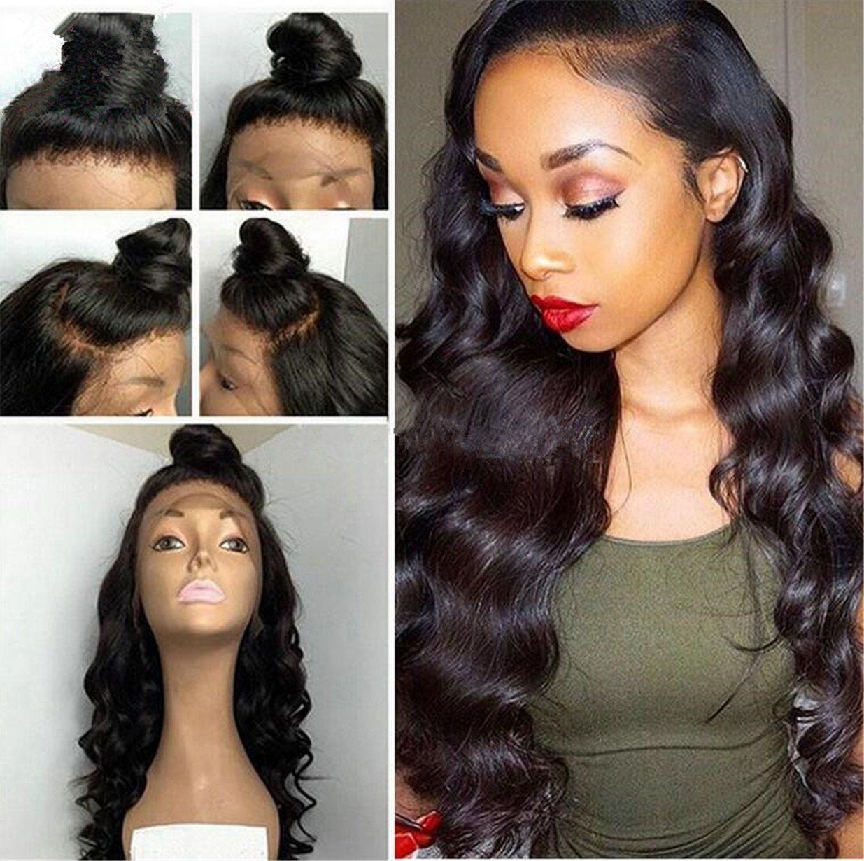 Dora Brazilian Virgin Hair Loose Deep Wave Weave Hairstyles Glueless