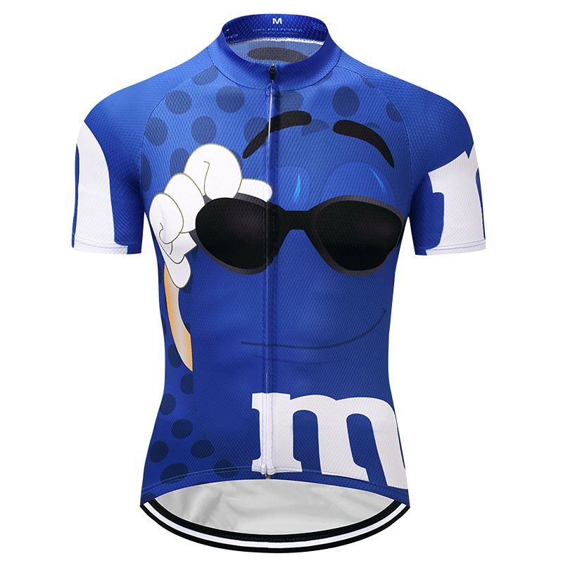 Chocolate M&M Cycling Jersey Retro Road Pro Clothing MTB Short Sleeve Bike Racin 
