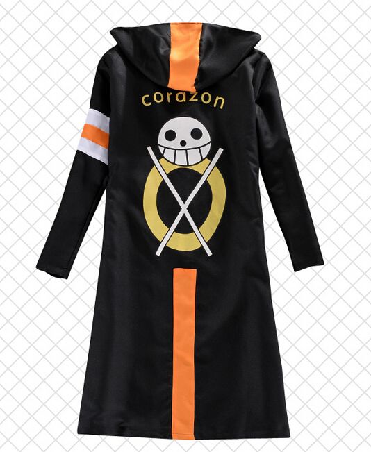 One Piece Trafalgar Law 3nd Hoodie Jacket Corazon Cosplay Costume Cloak 