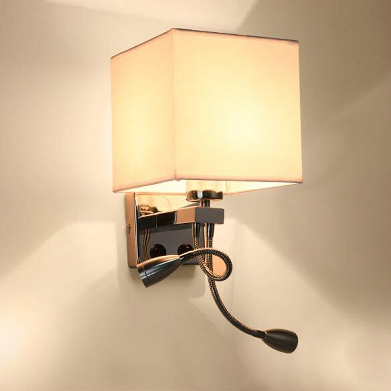 Best Modern Led Wall Lamp Fabric Lampshade Bedroom Bedside Sconce Best Modern Led Wall Lamp Fabric Lampshade Bedroom Bedside Sconce Flexible Reading Light Fixture Aisle Mount Lighting Under 45 43 Dhgate Com