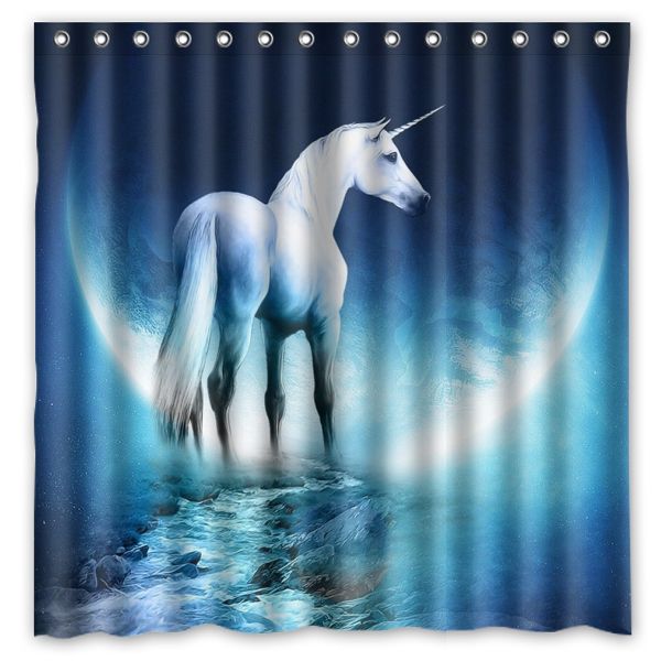 Polyester Waterproof Fabric Fantasy Watercolor Tree Shower Curtain Set Hooks 72/"