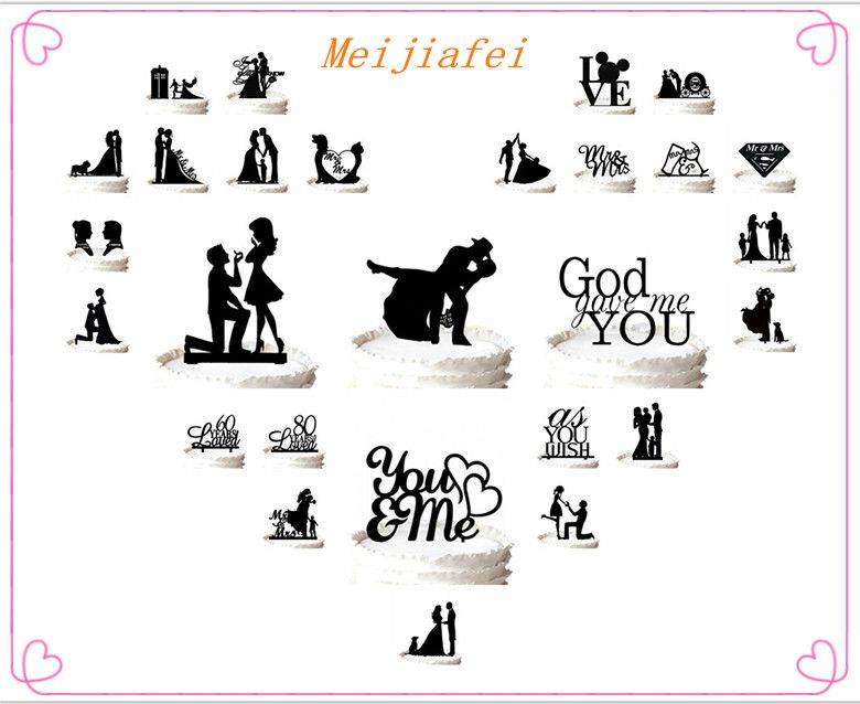Wedding Cake Topper For Country Western Acrylic Wedding Decor