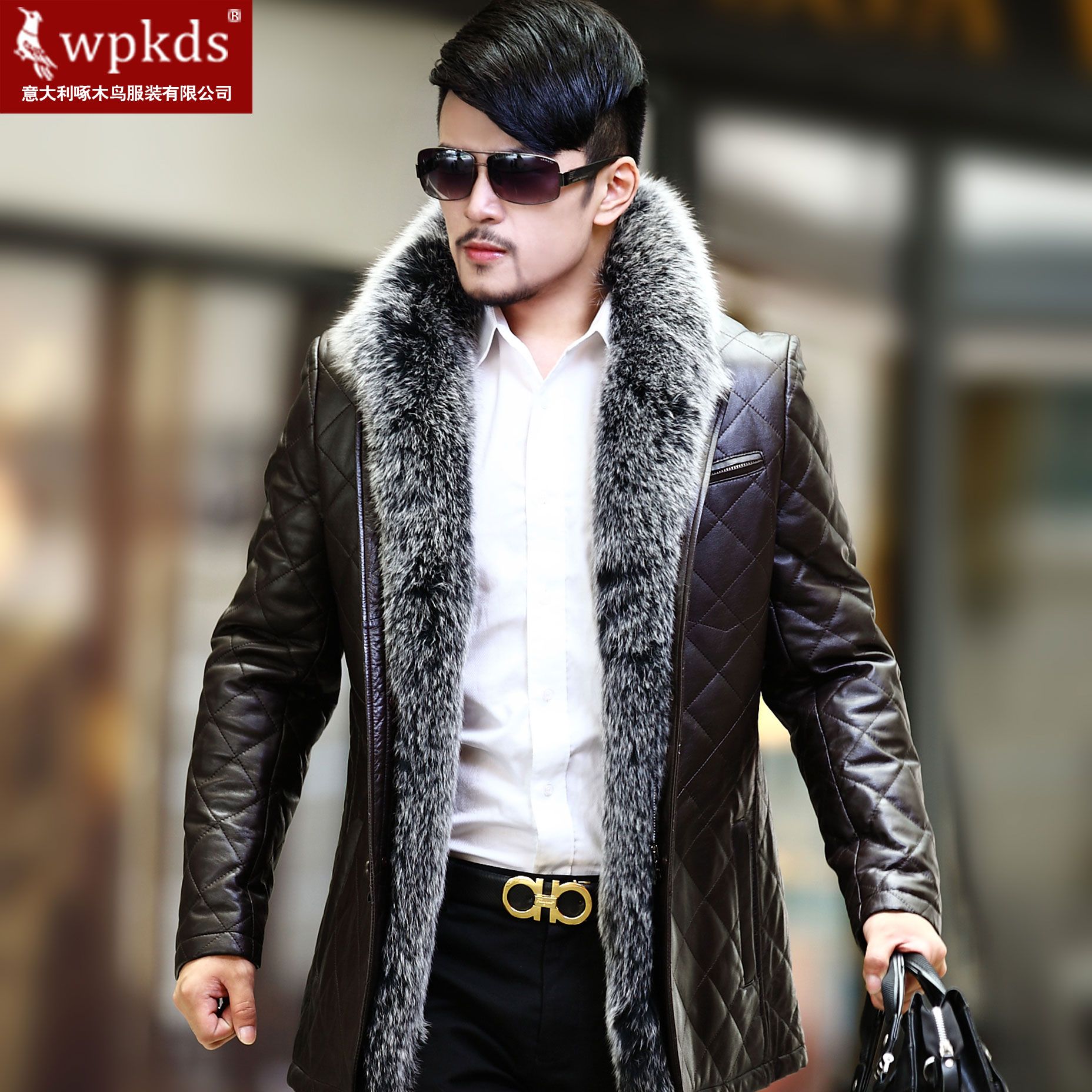 2018 Fall Wpkds New Silver Fox Fur Sheep Skin Leather Jacket 2018 Fall Wpkds New Silver Fox Fur Sheep Skin Leather Jacket For Men In The Long Coat S Special Offer From Mangcao 912 77 Dhgate Com