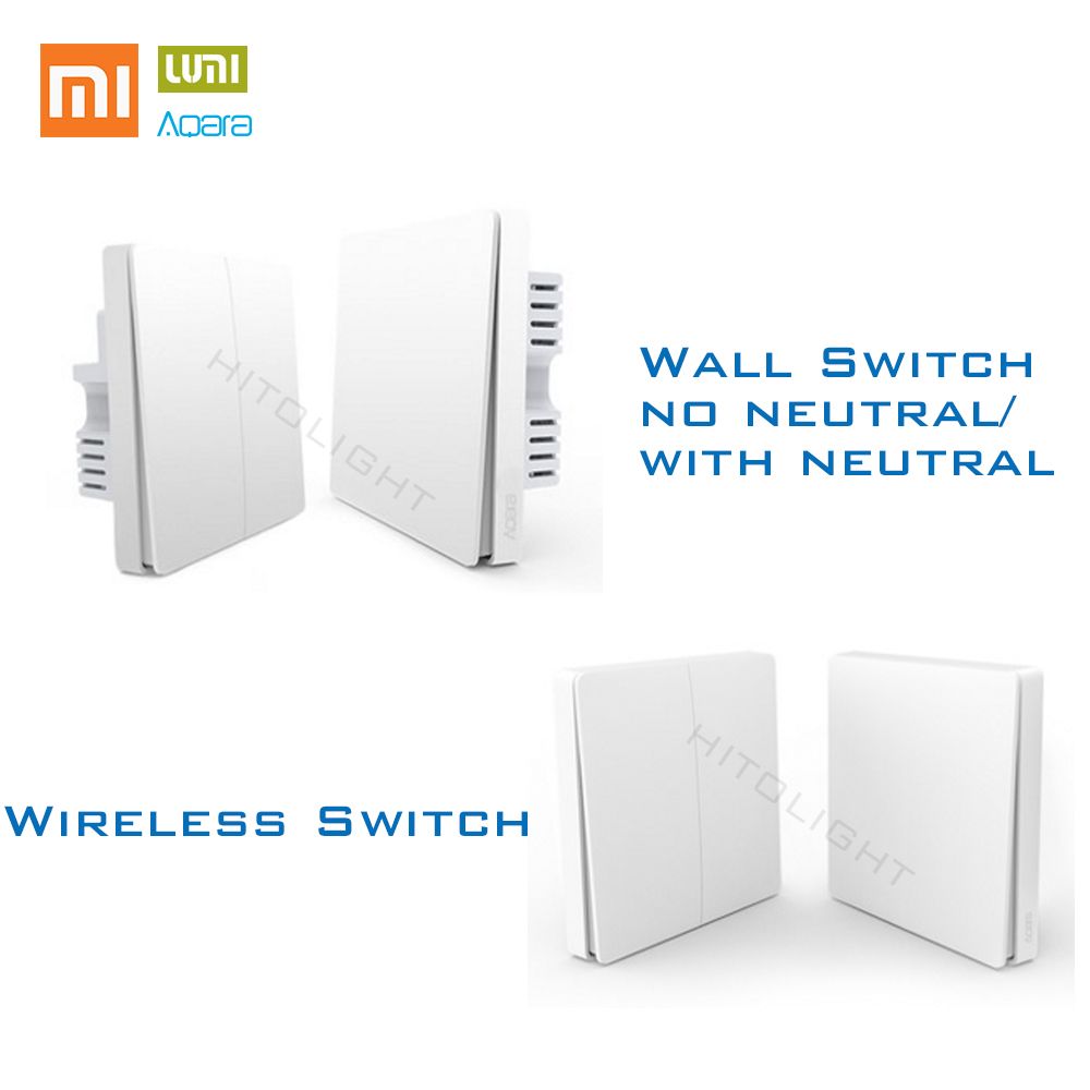 2019 Xiaomi Aqara Zigbee Smart Light Control Wireless Wall Switch By 2019 Xiaomi Aqara Zigbee Smart Light Control Wireless Wall Switch By Smartphone Wifi Single Double On Bedroom Fan Strip Living Room From Hitolight