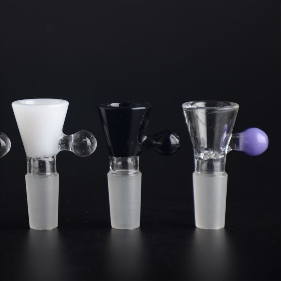 COLORFUL GLASS BOWL Screen with Ball Handle 14.5mm Male Joint