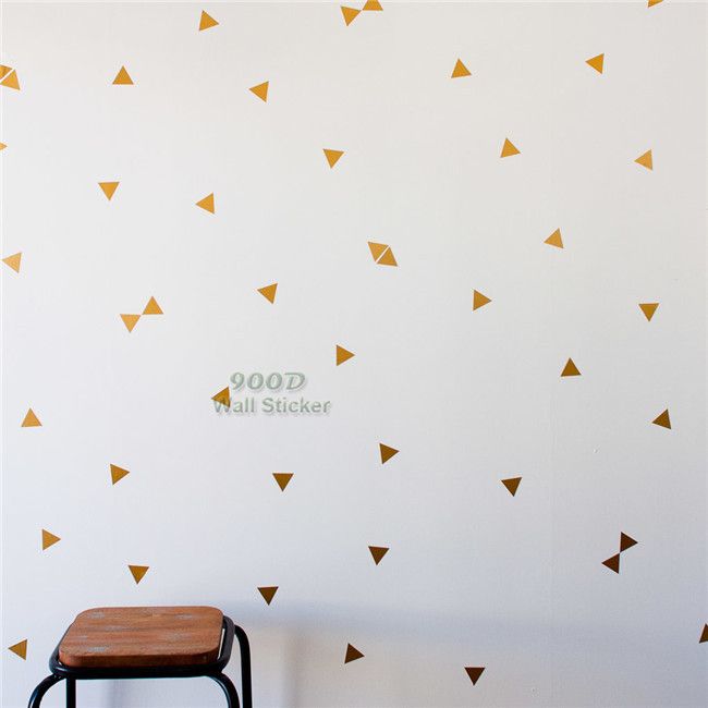 gold triangle wall sticker ,removable home decoration art wall