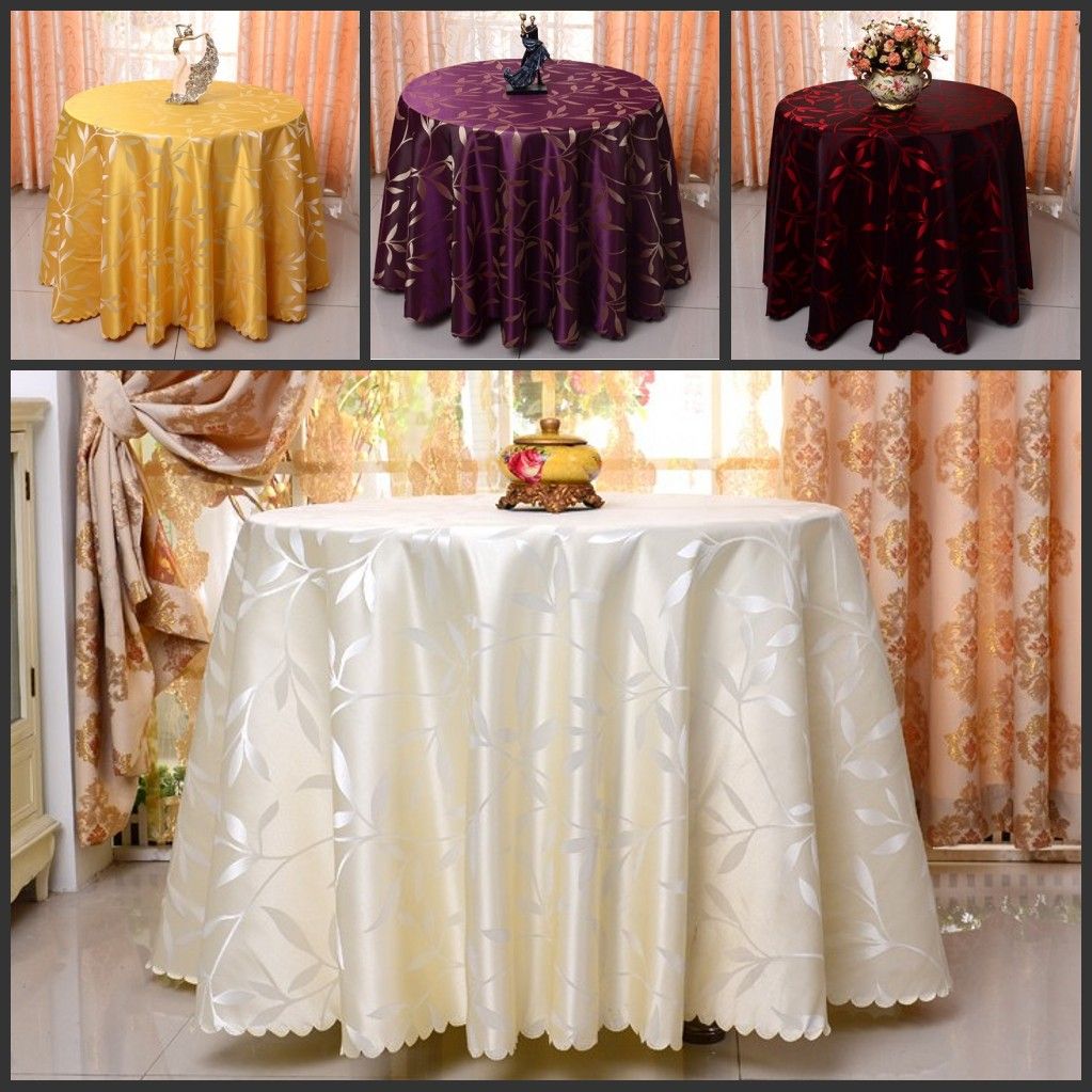 Europe Style Elegant Rose Flower Leaf Garland Pattern Round Table