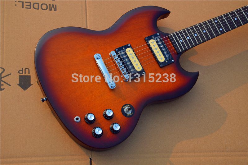 Livraison gratuite nouveau guitarra SG guitare boutique oem guitare électrique jaune couleur guitarra / guitare en chine