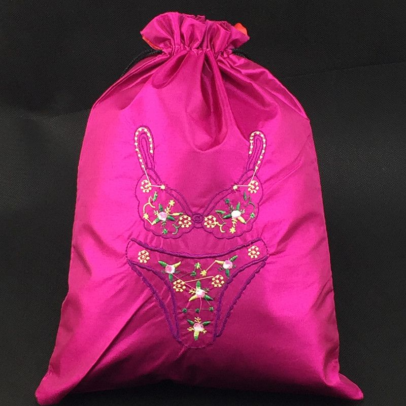 2021 Fine Embroidered Bra Bag Lingerie Underwear Travel Bag Storage
