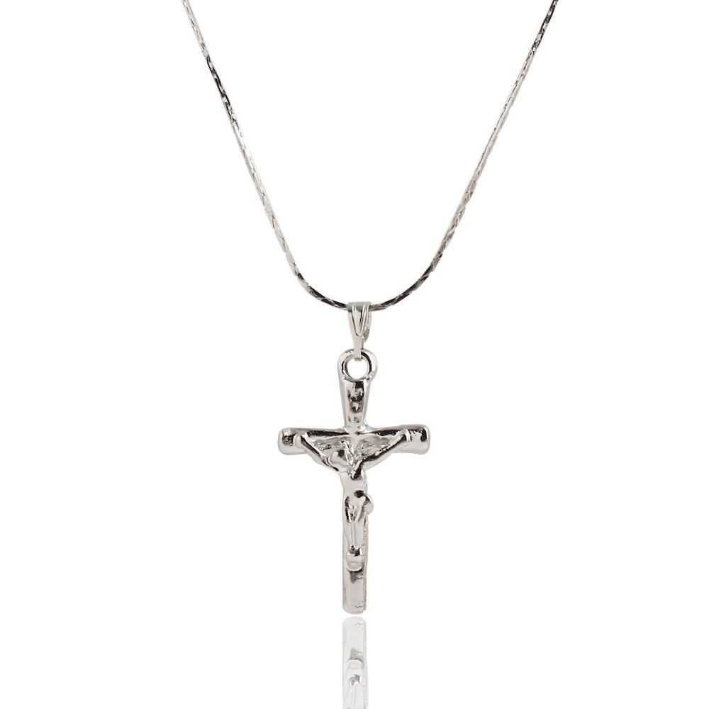 Whole Necklaces Pendant Fashion Silver Cross Pendants Necklace Whole Necklaces Pendant Fashion Silver Cross Pendants Necklace Beautiful Classic Prom Jewelry For Men And Women Red