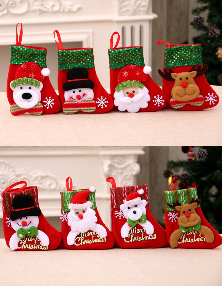 christmas stocking sequins small decoration candy bag gift bags christmas tree ornaments kids xmas socks creative santa claus sock mix christmas ornament - Small Christmas Stocking Decorations christmas stocking sequins small decoration candy bag gift bags christmas tree ornaments kids xmas socks creative santa claus sock mix christmas ornament - Small Christmas Stocking Decorations