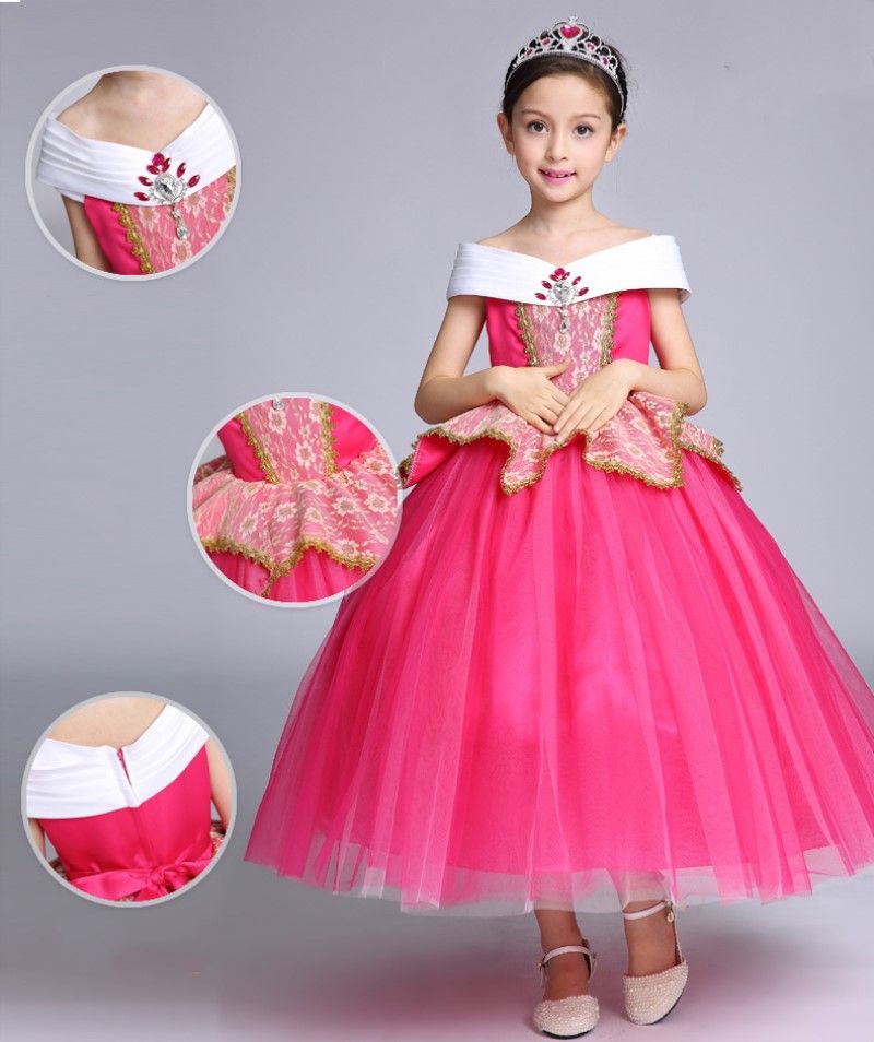 2017 halloween kids dress cosplay princess aurora slash neck children skirts party girl clothing pink yellow dhl free halloween themes for office adult - 2017 Halloween Themes 2017 halloween kids dress cosplay princess aurora slash neck children skirts party girl clothing pink yellow dhl free halloween themes for office adult - 2017 Halloween Themes