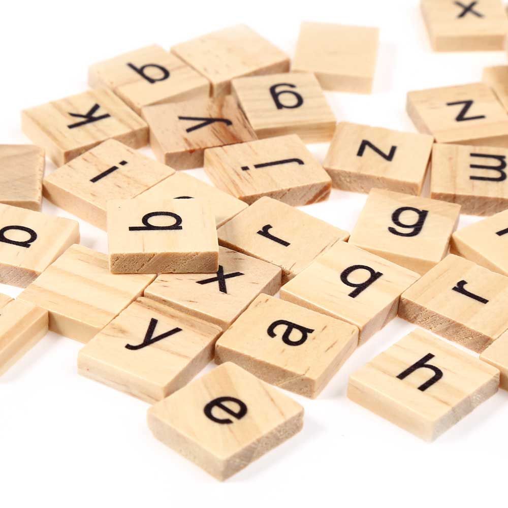 best wooden scrabble tiles lowercase letters board alphabet toy