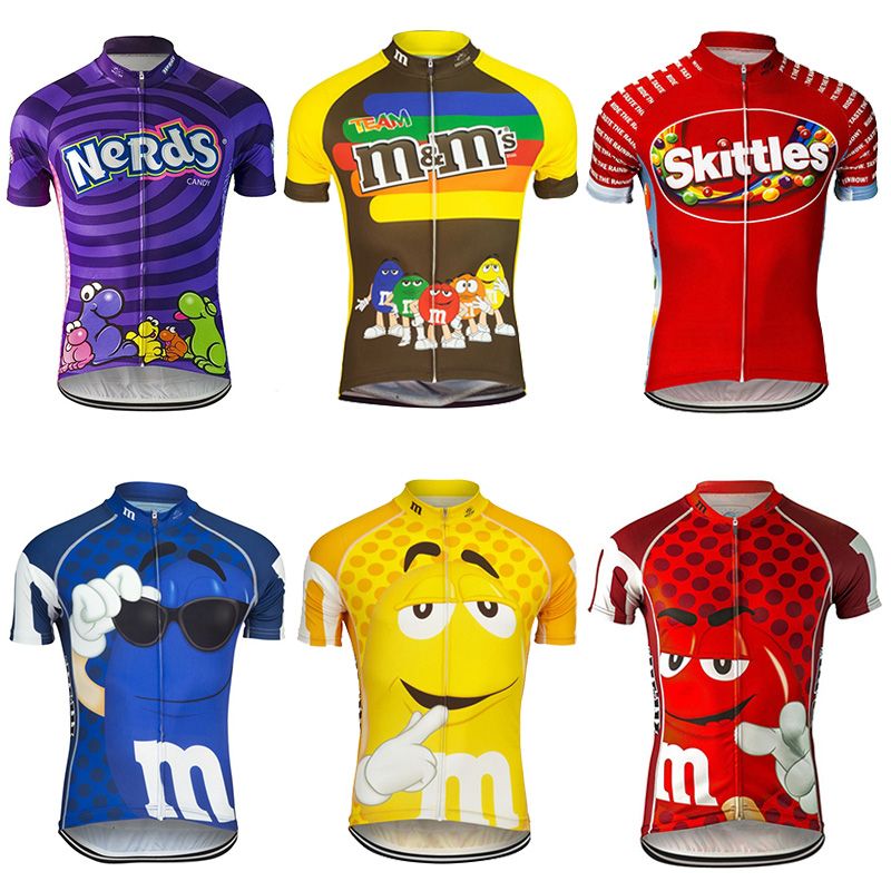 M&M'S 2017 Cycling Jerseys Short Sleeves Cycling Tops Cycling Jerseys