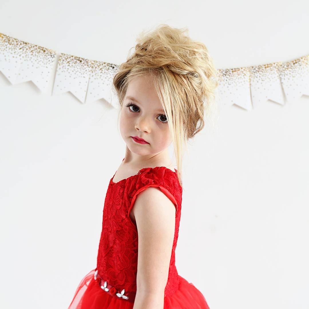 red rose dress for baby girl