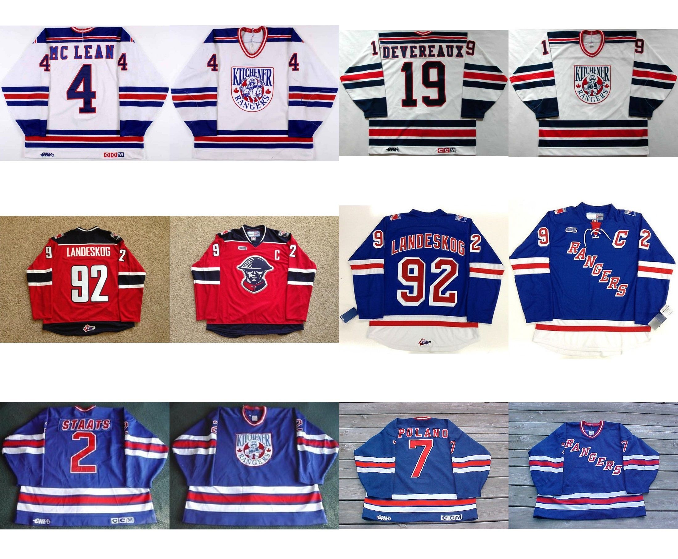 2020 Customize OHL Kitchener Rangers Jersey Mens 2 Staats 7 Poland 4