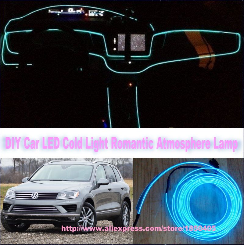 for vw volkswagen touareg diy 9 meters 12v car el cold light led